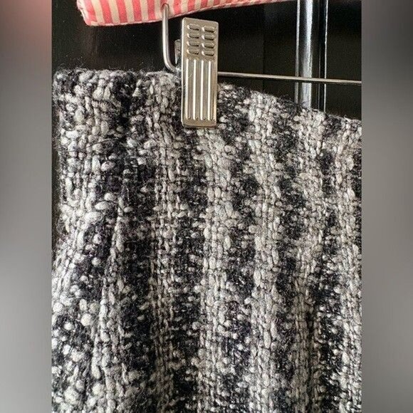 Spiegel Silver Metallic Black Houndstooth Pencil Skirt Size 12 - Picture 10 of 16